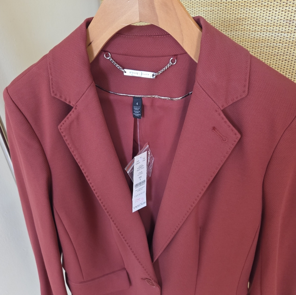 White House Black Market Women's Blazer in Rich Burgundy